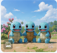 squirtle friends outdoors